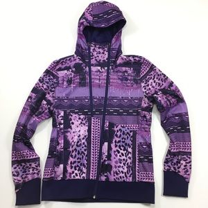 The North Face | Purple Hooded Double Zip Jacket